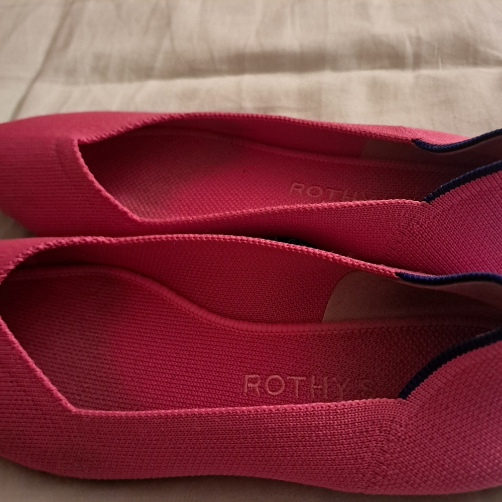 Rothy's Pink Pointed Toe Flats - Picture 3 of 10